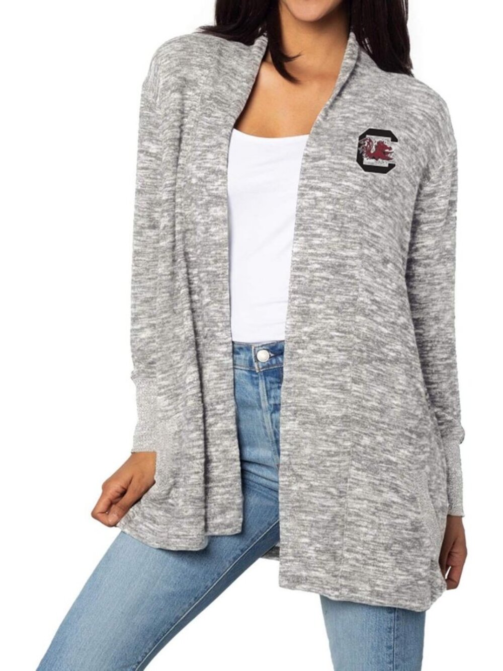 Cozy Fleece Cardigan for Women in Heather Grey | Soft, Warm, Stylish Layering